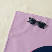 バットマン |ピンクと青の記号 ビーチタオル (インサイチュ)