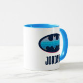 バットマン |ピンクと青の記号 マグカップ (正面右)