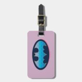 バットマン |ピンクと青の記号 ラゲッジタグ (正面縦)