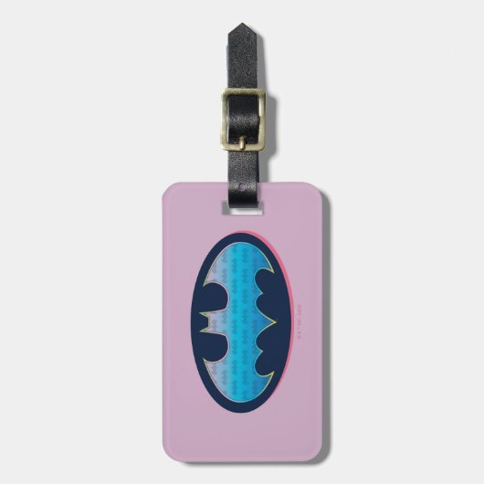 バットマン |ピンクと青の記号 ラゲッジタグ (正面縦)