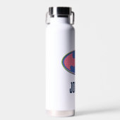 バットマン |ピンクの水玉模様ロゴ ウォーターボトル (正面)