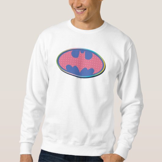 バットマン |ピンクの水玉模様ロゴ スウェットシャツ (正面)