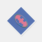 バットマン |ピンクの水玉模様ロゴ スタンダードカクテルナプキン (角)