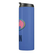 バットマン |ピンクの水玉模様ロゴ タンブラー (回転右)