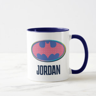 バットマン  ピンクの水玉模様ロゴ マグカップ