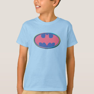 バットマン  ピンクの水玉模様ロゴ Tシャツ