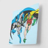 バットマン&ロビン スクエア壁時計 (傾斜)