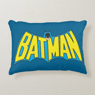 バットマン  ヴィンテージイエローブルーロゴ アクセントクッション