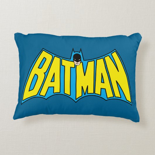 バットマン |ヴィンテージイエローブルーロゴ アクセントクッション (裏面)