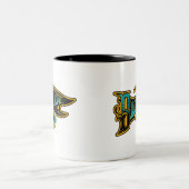 バットマン |ヴィンテージターコイズロゴ ツートーンマグカップ (中央)