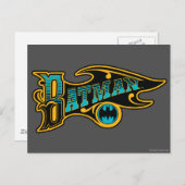 バットマン |ヴィンテージターコイズロゴ ポストカード (正面/裏面)