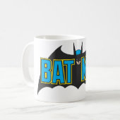 バットマン |ヴィンテージブルー黒のロゴ コーヒーマグカップ (正面左)