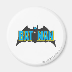 バットマン  ヴィンテージブルー黒のロゴ マグネット