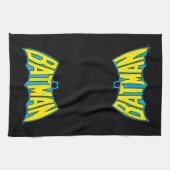 バットマン |ヴィンテージ黄色の青 キッチンタオル (横)