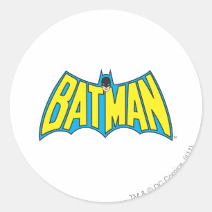 バットマン  ヴィンテージ黄色の青 ラウンドシール