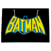 バットマン |ヴィンテージ黄色の青 ラージペーパーバッグ (正面)