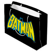 バットマン |ヴィンテージ黄色の青 ラージペーパーバッグ (裏面アングル)