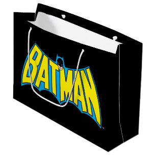 バットマン ヴィンテージ黄色の青 ラージペーパーバッグ