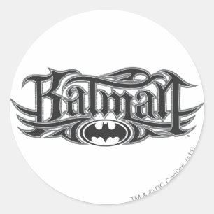 バットマン 様式付きロゴ ラウンドシール