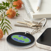 バットマン |紫と緑の記号 キーホルダー (正面右)