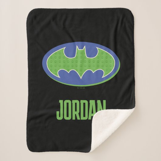 バットマン |紫と緑の記号 シェルパブランケット (正面)
