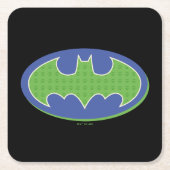 バットマン |紫と緑の記号 スクエアペーパーコースター (正面)