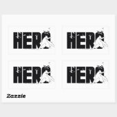 バットマン「英雄」グラフィック 長方形シール (シート)