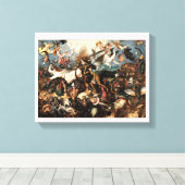 バットマンVすごいマンエンジェルスとデモン絵を描ズ キャンバスプリント (インサイチュ (ウッドフロア))