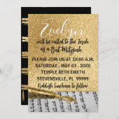 バット・オア・バー・ミツヴァ　エレガント　トーラ・ヤド　招待状 招待状 (正面/裏面)