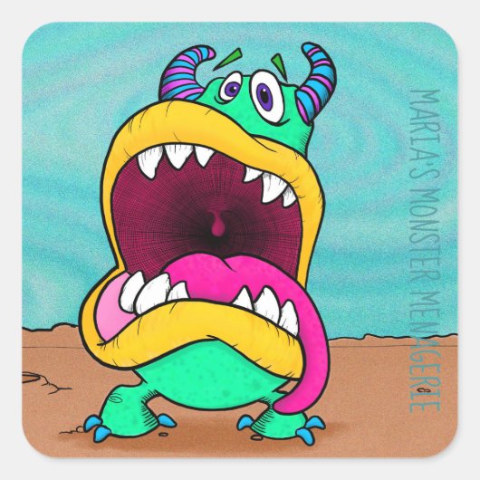 バット、ステッカー スクエアシール (正面)