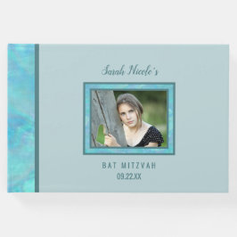 バット・ミッツヴァーブルーオパール特別な行事の写真 ゲストブック