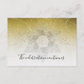 バット・ミッツヴァー ゴールドスター キラキラのアフターパーティー招待状 招待状 (正面)