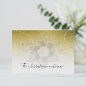 バット・ミッツヴァー ゴールドスター キラキラのアフターパーティー招待状 招待状 (スタンド正面)