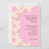 バット・ミッツヴァー シアーゴールド スター・オブ・デイビッド どんな色にも 招待状 (正面)