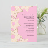 バット・ミッツヴァー シアーゴールド スター・オブ・デイビッド どんな色にも 招待状 (スタンド正面)