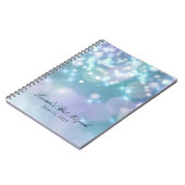 バット・ミッツヴァー スパークル ライト 青と紫 ノートブック (左側)