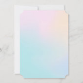 バット・ミッツヴァ・オンブレ・ウォーターカラー招待状 招待状 (裏面)