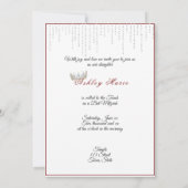 バット・ミッツヴァ レッド サテン プリンセス クラウン ダイヤモンド インビ 招待状 (裏面)