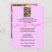 バット・ミッツヴァ　―　レ・ハイム　人生に乾杯！ 招待状 (正面/裏面)