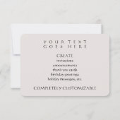 バット・ミッツヴァ 招待状 (裏面)