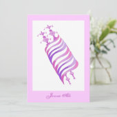 バット・ミツバの招待状 ジェナ アリ ピンク トーラ 招待状 (スタンド正面)