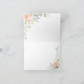 バット・ミツバ祭り感謝カード | 水彩 春の花 サンキューカード (内部)