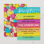 バット・ミツバ・バー・ミツバ 色鮮やかな 受付カード エンクロージャーカード (正面/裏面)