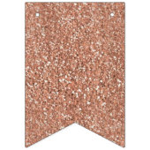 バット・ミツヴァ ローズゴールド マゼル・トヴ オプション写真付き バンティングフラッグ (第3の旗)