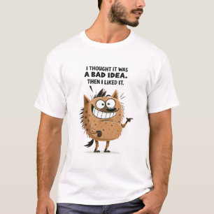 バッドアイデアが好きな人のための面白いハイエナキャラクターギフト Tシャツ