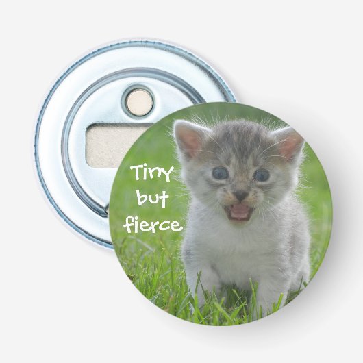バッドアスキャッツ - "Tiny but Fierce" 子猫 栓抜き (正面)
