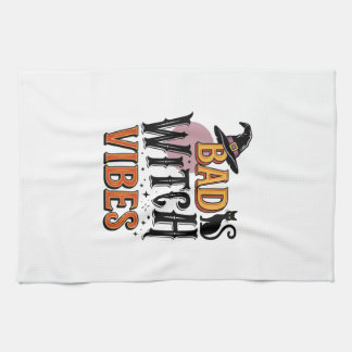 バッドウィッチビブラ古風ハロウィンTシャツデザイン1 キッチンタオル