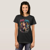 バッドガールグラフィティアート 女性グラフィックTシャツ Tシャツ (正面フル)