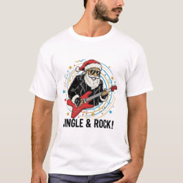 バッドサンタ ロックンロール クリスマス ホリデーTシャツ Tシャツ