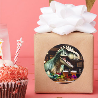 バッドディノのプバザウルステッカー ラウンドシール